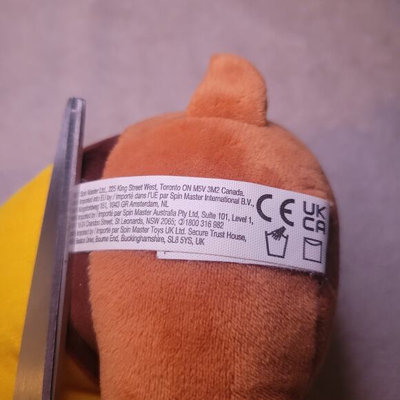 Paw Patrol Rubble Dog Plush Stuffed Animal Toy 6” Sitting Yellow Spin Master - Picture 7 of 10